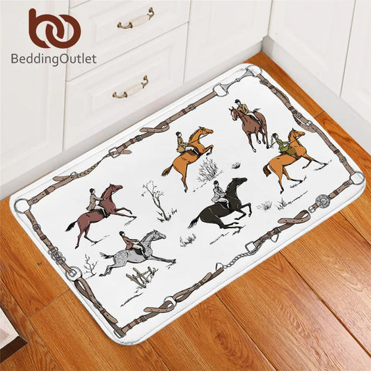 Non-slip Rug Horse Floor Mat Absorbent Doormat