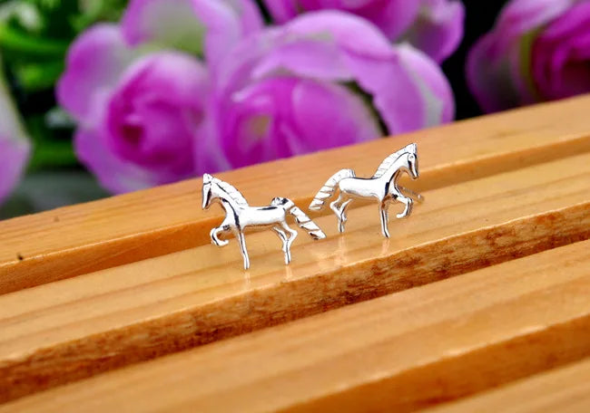 REETI 925 sterling silver horse Stud Earring