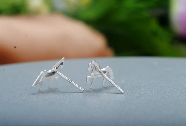 REETI 925 sterling silver horse Stud Earring