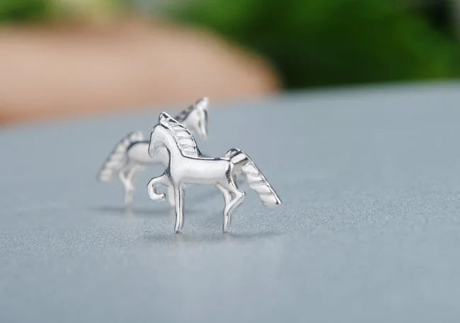 REETI 925 sterling silver horse Stud Earring