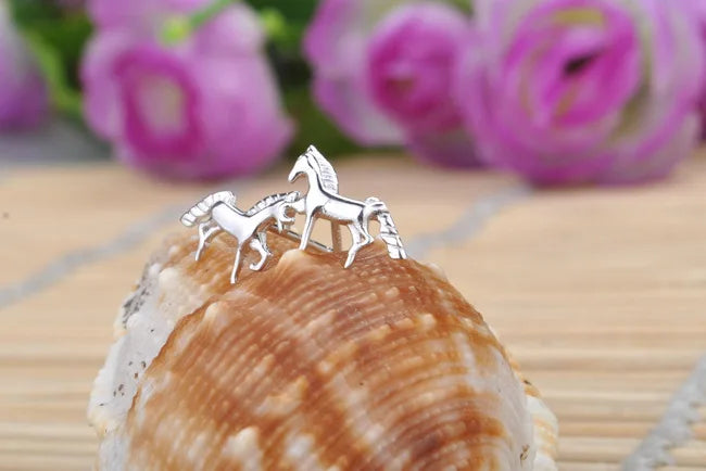 REETI 925 sterling silver horse Stud Earring