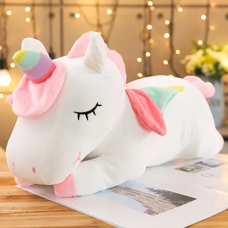 25-100cm Giant Unicorn Plush Toy Soft Stuffed Unicorn Soft Dolls Animal Horse Toys