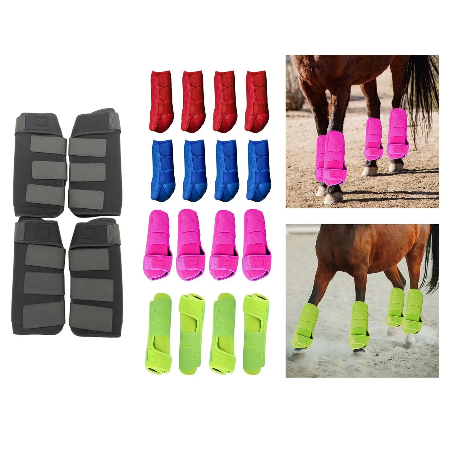 4x Horse Boots Support Reusable Breathable Protection