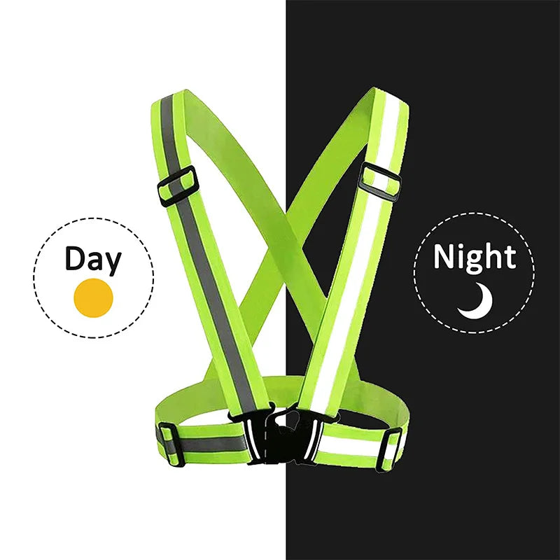 Elastic Safety Reflective Vest Straps with Reflect Strips Reflective