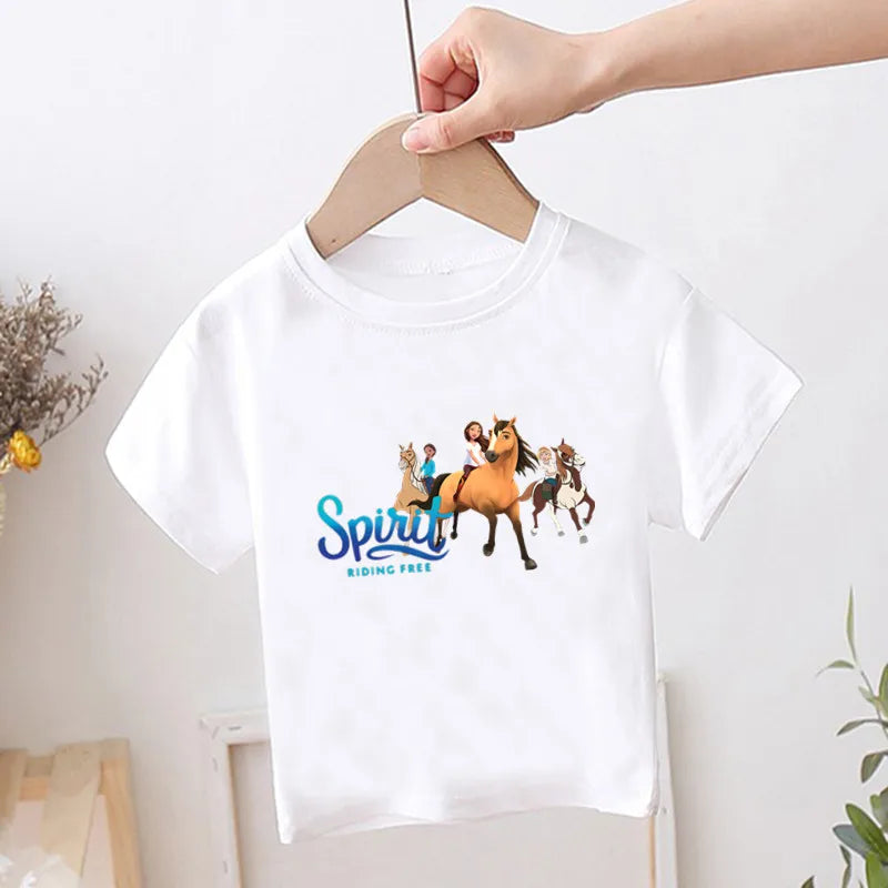 Lucky & Mustang Spirit Horse Print Kids T-shirt