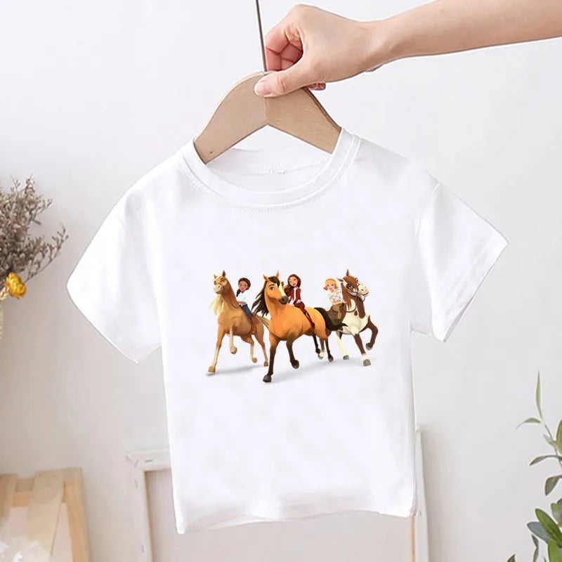 Lucky & Mustang Spirit Horse Print Kids T-shirt