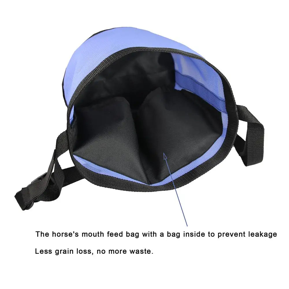 Horse Feed Bag With Adjustable Strap Feed Bag 9.44 X 9.64in