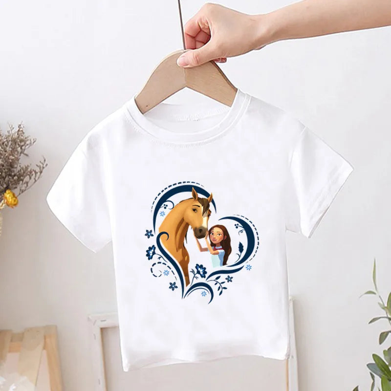 Lucky & Mustang Spirit Horse Print Kids T-shirt