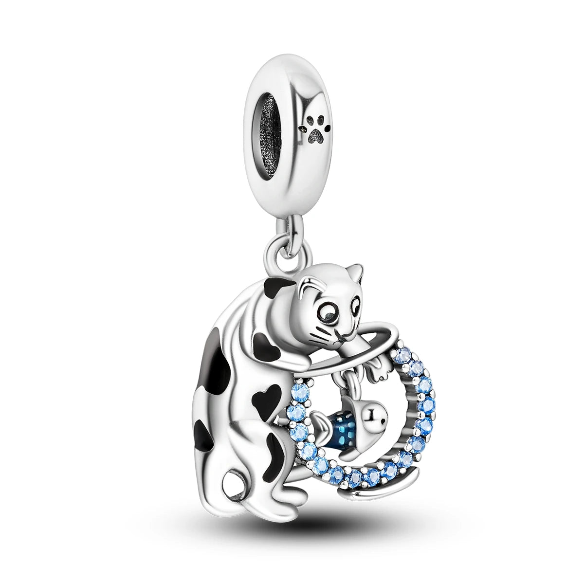 Dog Charms Silver Plated Doggy Paw French Bulldog Bones Beads fit Original Pandora Bracelet