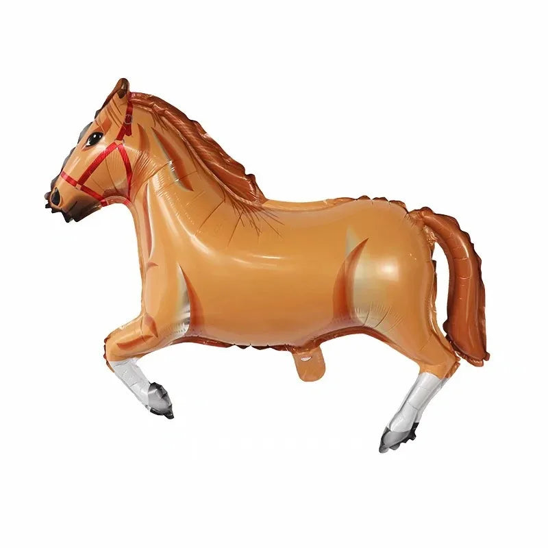 25pcs Horse  Party Themed Balloon Kit with 40inch Large Pink Number Balloons