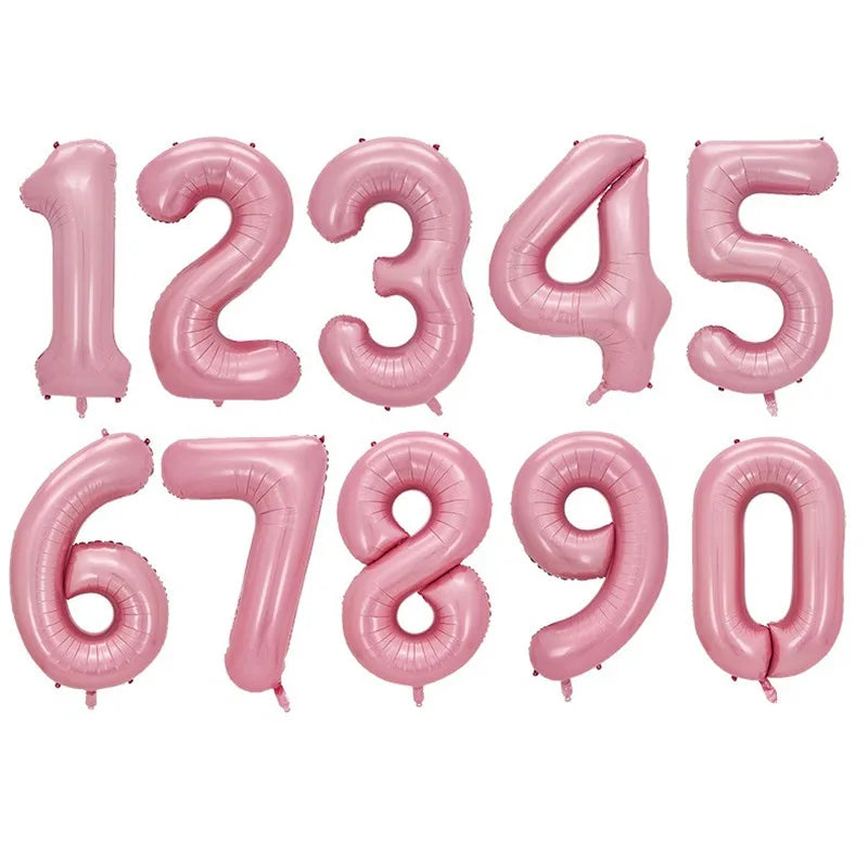 25pcs Horse  Party Themed Balloon Kit with 40inch Large Pink Number Balloons