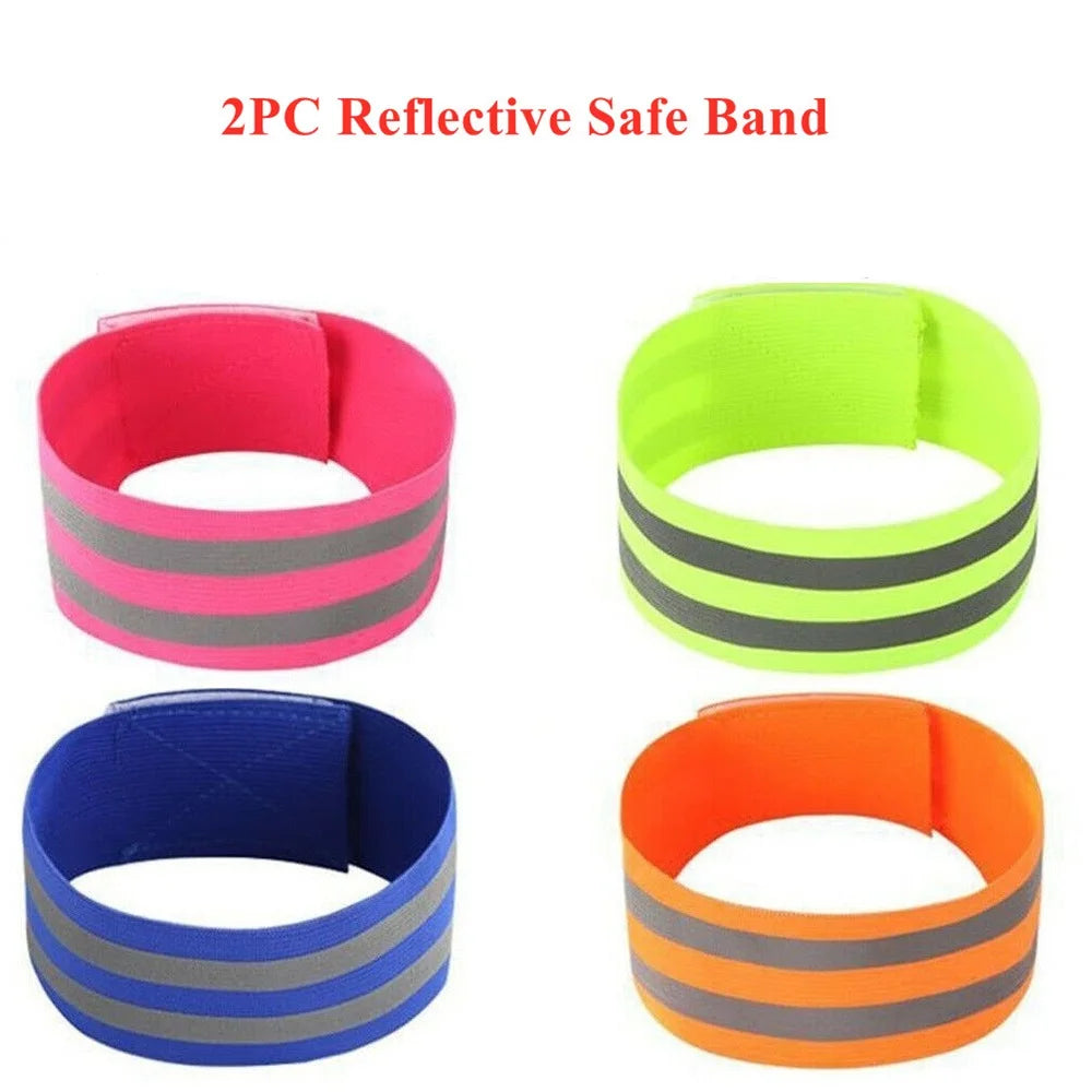 2pcs Reflective Safe Wrist Band Strap