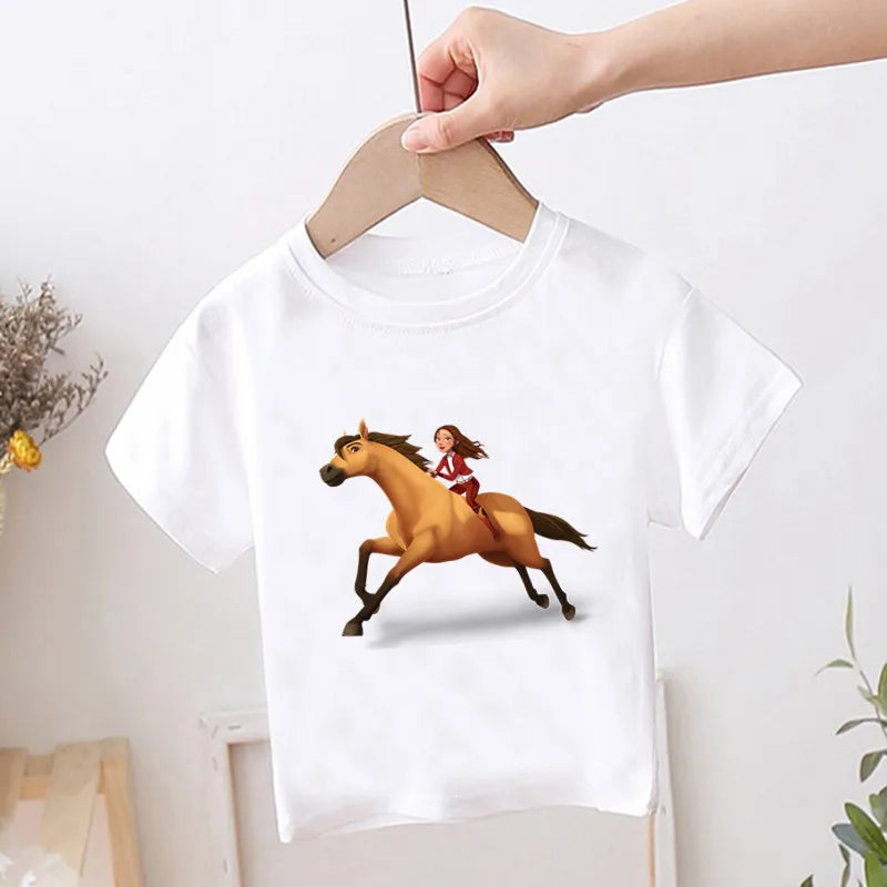 Lucky & Mustang Spirit Horse Print Kids T-shirt