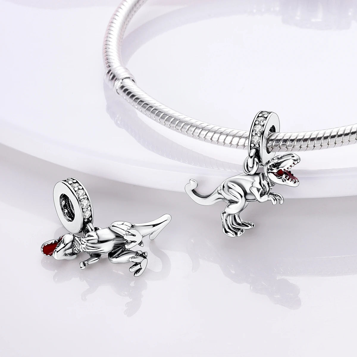 Dog Charms Silver Plated Doggy Paw French Bulldog Bones Beads fit Original Pandora Bracelet