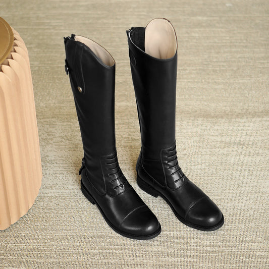 2024 Equestrian Boots Leather Equestrian Supplies Long Boots Riding