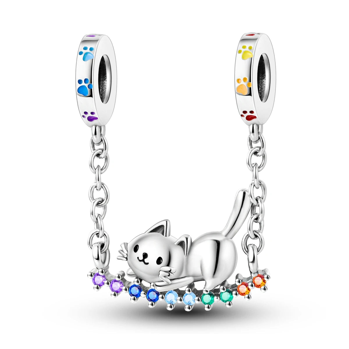 Dog Charms Silver Plated Doggy Paw French Bulldog Bones Beads fit Original Pandora Bracelet