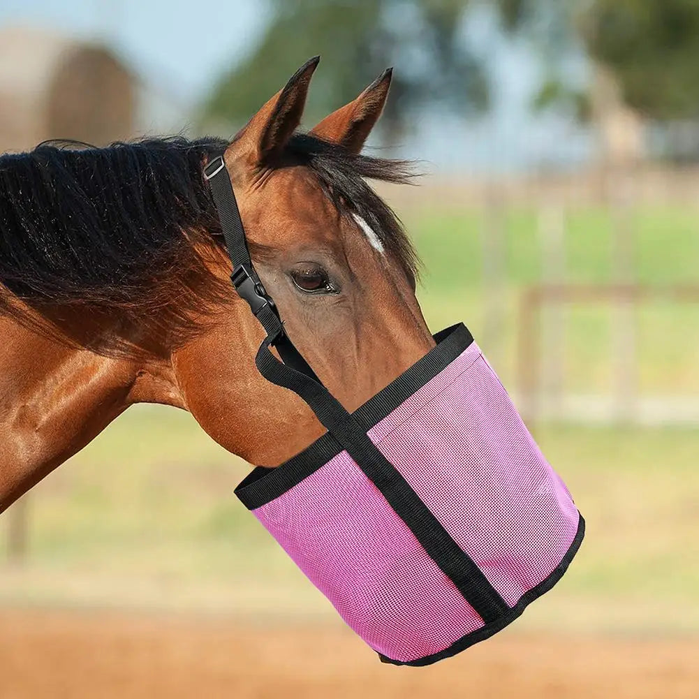 Horse Feed Bag With Adjustable Strap Feed Bag 9.44 X 9.64in