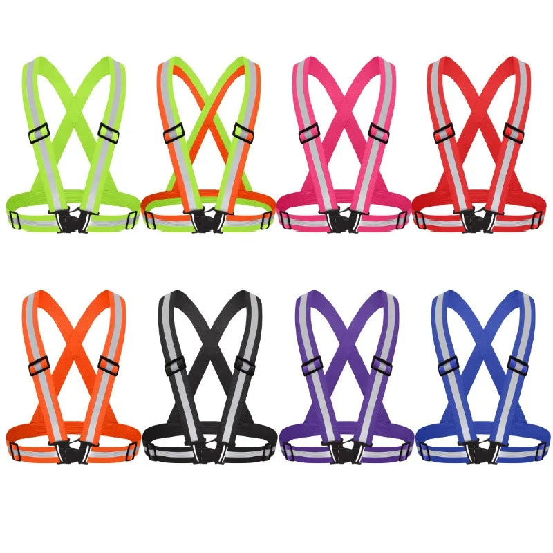 Elastic Safety Reflective Vest Straps with Reflect Strips Reflective