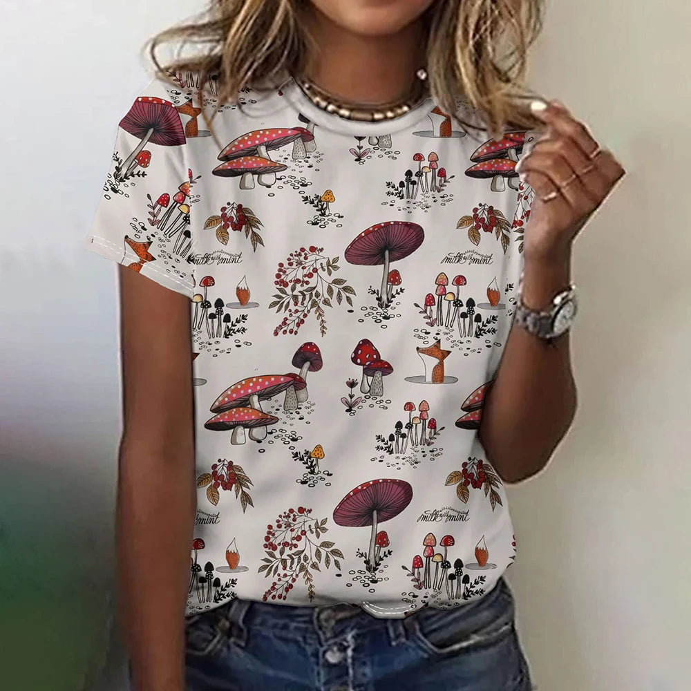 Summer Women Cowboy Oversize T-Shirts