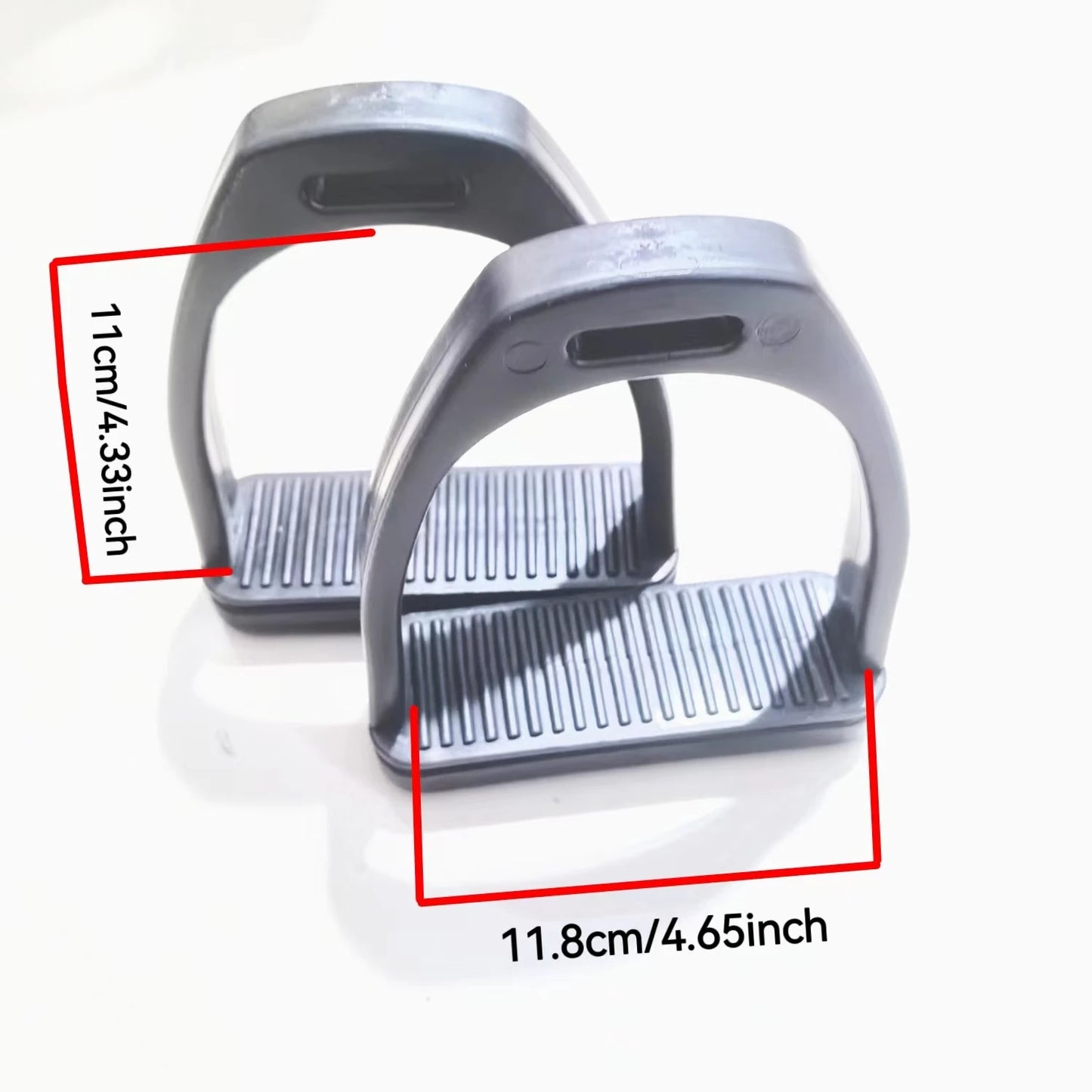 Pair Horse Riding Plastics Stirrups With High Strength Non Slip Rubber Pad