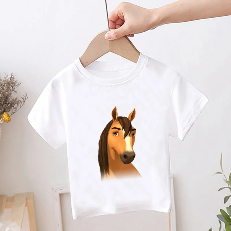 Lucky & Mustang Spirit Horse Print Kids T-shirt