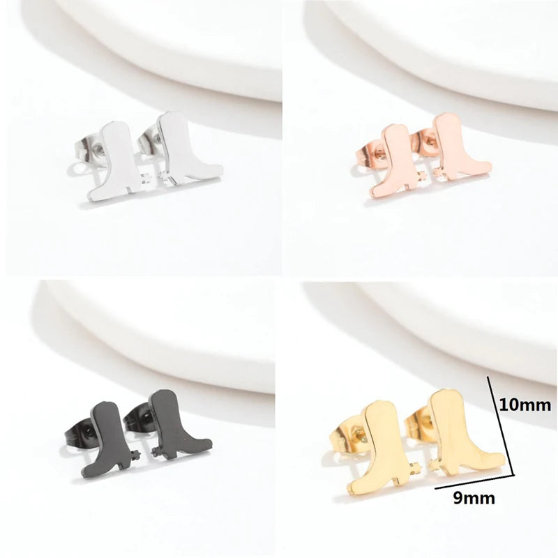 Stainless Steel Western Equestrain Earrings